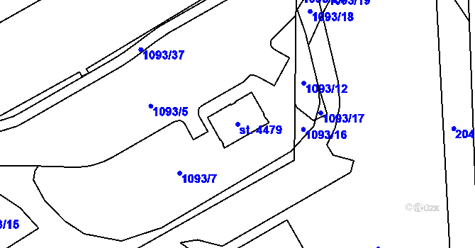 Parcela st. 4479 v KÚ Šumperk, Katastrální mapa