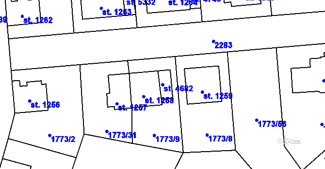 Parcela st. 4682 v KÚ Šumperk, Katastrální mapa