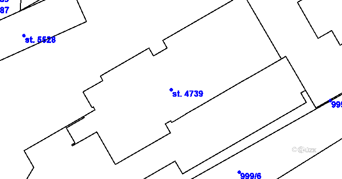 Parcela st. 4739 v KÚ Šumperk, Katastrální mapa
