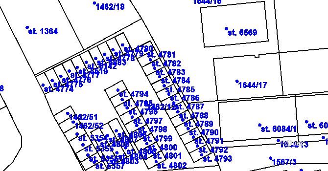 Parcela st. 4785 v KÚ Šumperk, Katastrální mapa