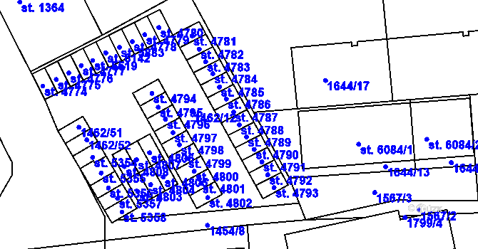 Parcela st. 4788 v KÚ Šumperk, Katastrální mapa