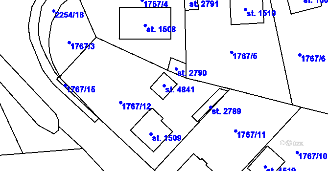 Parcela st. 4841 v KÚ Šumperk, Katastrální mapa