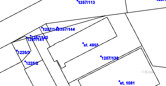 Parcela st. 4855 v KÚ Šumperk, Katastrální mapa
