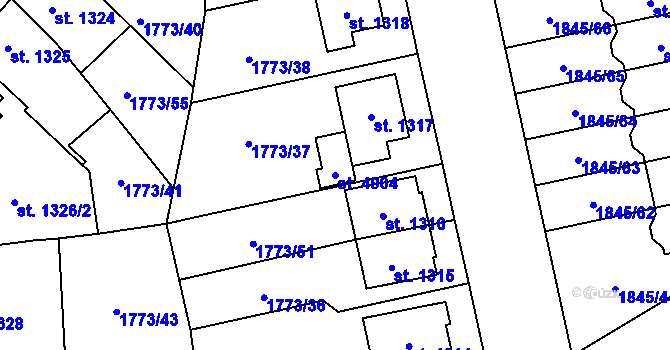 Parcela st. 4904 v KÚ Šumperk, Katastrální mapa