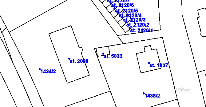 Parcela st. 5033 v KÚ Šumperk, Katastrální mapa