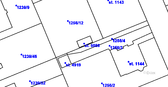 Parcela st. 5088 v KÚ Šumperk, Katastrální mapa