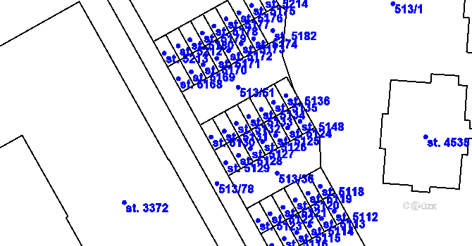 Parcela st. 5132 v KÚ Šumperk, Katastrální mapa