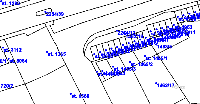 Parcela st. 5204 v KÚ Šumperk, Katastrální mapa