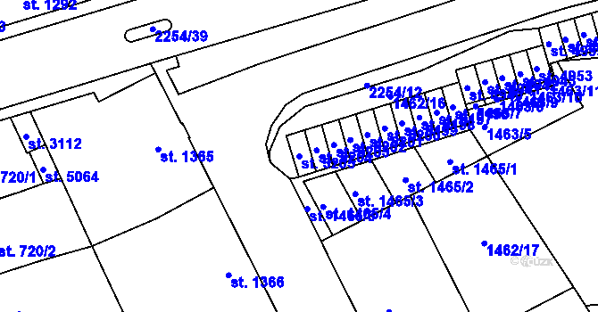 Parcela st. 5205 v KÚ Šumperk, Katastrální mapa