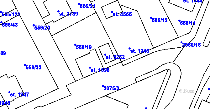 Parcela st. 5252 v KÚ Šumperk, Katastrální mapa