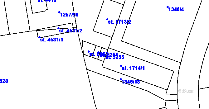 Parcela st. 5255 v KÚ Šumperk, Katastrální mapa