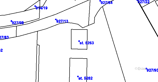 Parcela st. 5263 v KÚ Šumperk, Katastrální mapa