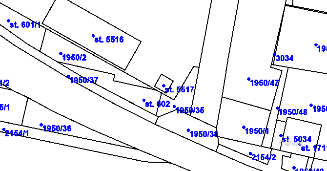 Parcela st. 5517 v KÚ Šumperk, Katastrální mapa