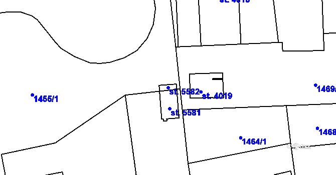 Parcela st. 5582 v KÚ Šumperk, Katastrální mapa