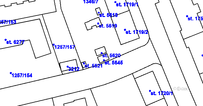 Parcela st. 5620 v KÚ Šumperk, Katastrální mapa