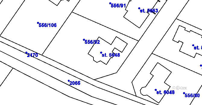 Parcela st. 5648 v KÚ Šumperk, Katastrální mapa
