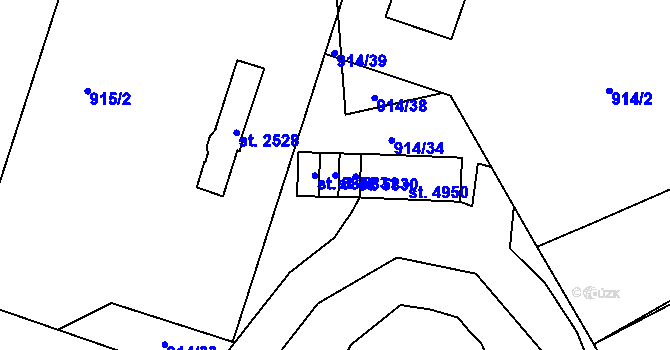 Parcela st. 5831 v KÚ Šumperk, Katastrální mapa