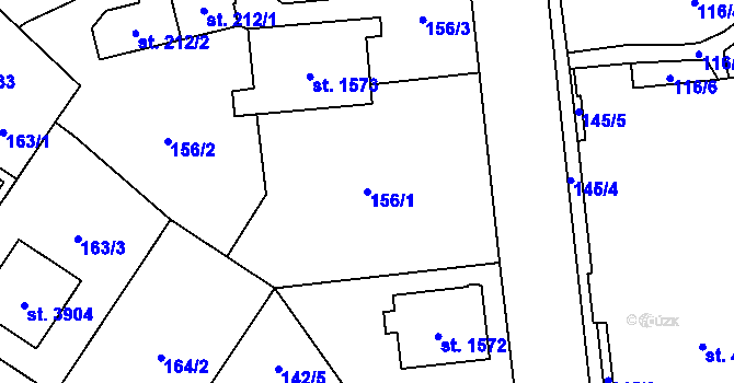 Parcela st. 156/1 v KÚ Šumperk, Katastrální mapa