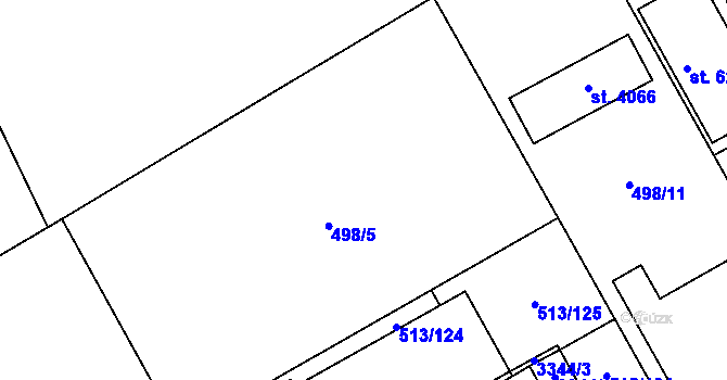 Parcela st. 498/27 v KÚ Šumperk, Katastrální mapa