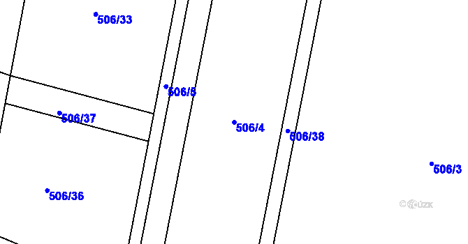 Parcela st. 506/4 v KÚ Šumperk, Katastrální mapa