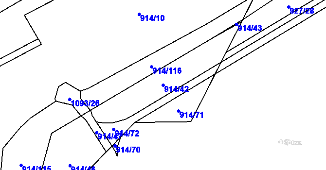 Parcela st. 914/42 v KÚ Šumperk, Katastrální mapa