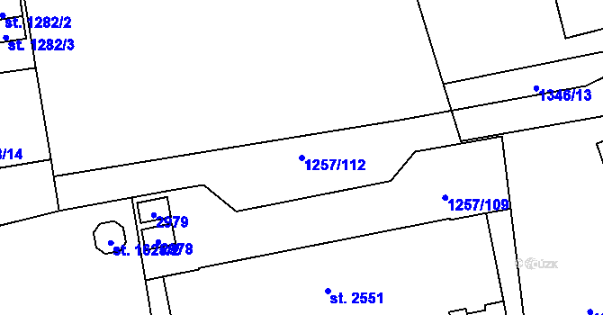 Parcela st. 1257/112 v KÚ Šumperk, Katastrální mapa