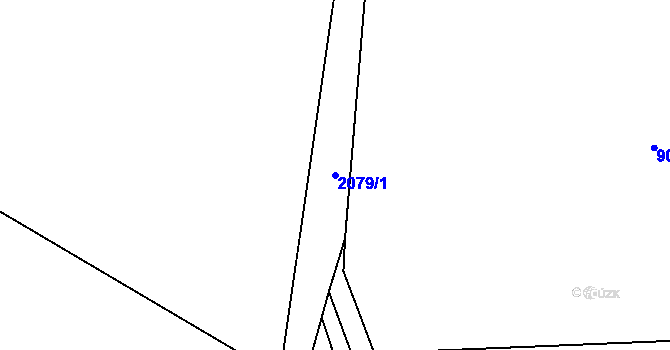Parcela st. 2079/1 v KÚ Šumperk, Katastrální mapa