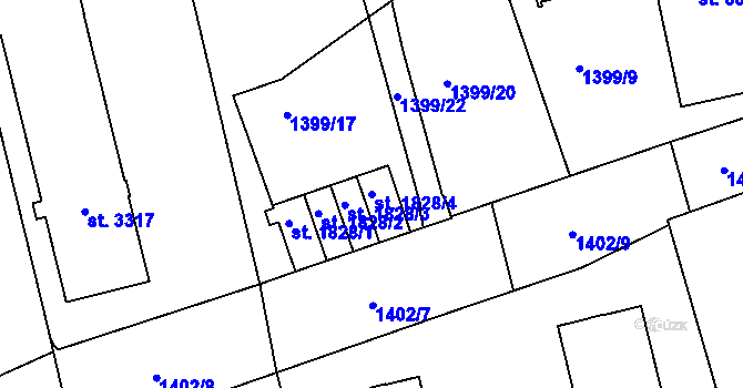 Parcela st. 1828/4 v KÚ Šumperk, Katastrální mapa