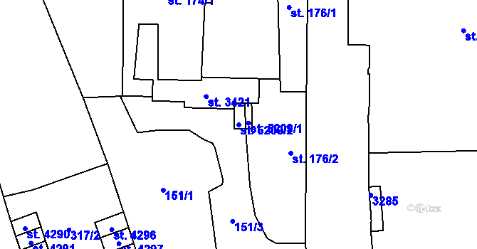 Parcela st. 5209/2 v KÚ Šumperk, Katastrální mapa
