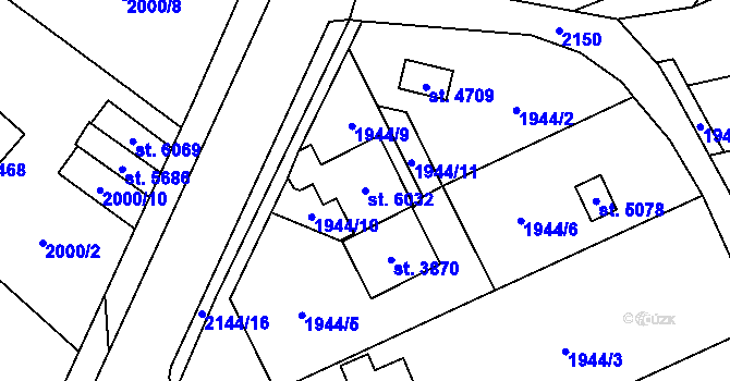Parcela st. 6032 v KÚ Šumperk, Katastrální mapa