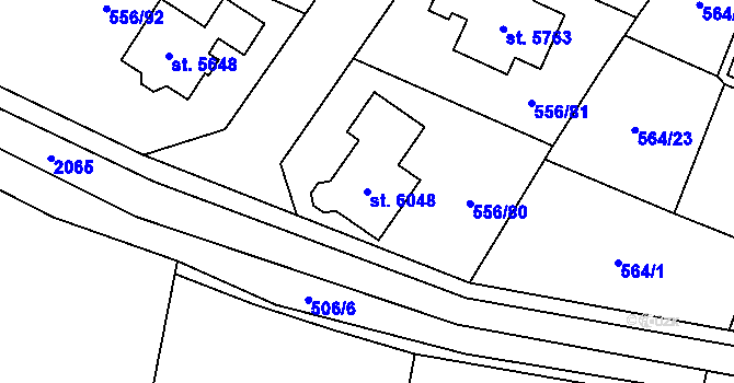 Parcela st. 6048 v KÚ Šumperk, Katastrální mapa