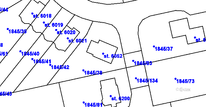 Parcela st. 6052 v KÚ Šumperk, Katastrální mapa