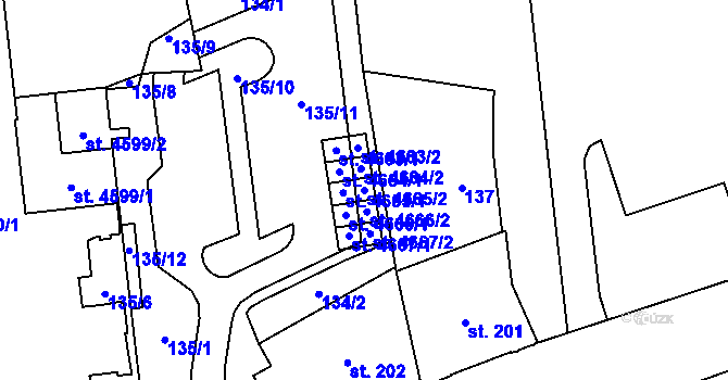 Parcela st. 4665/2 v KÚ Šumperk, Katastrální mapa