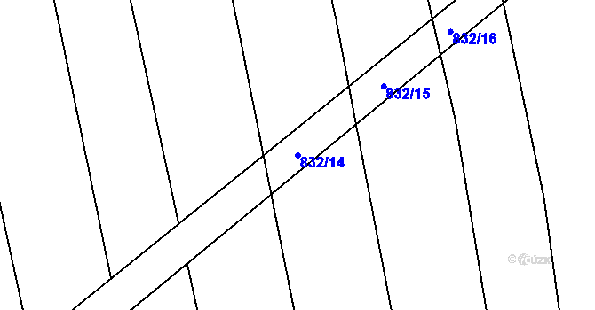 Parcela st. 832/14 v KÚ Šumperk, Katastrální mapa