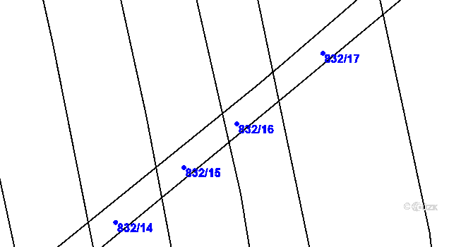 Parcela st. 832/16 v KÚ Šumperk, Katastrální mapa