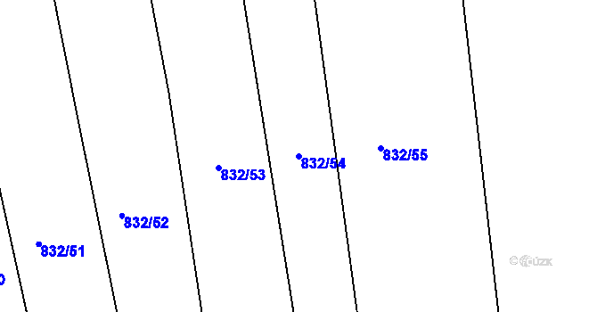 Parcela st. 832/54 v KÚ Šumperk, Katastrální mapa
