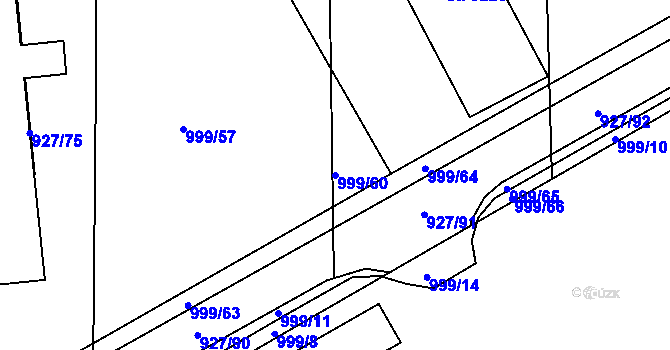 Parcela st. 999/60 v KÚ Šumperk, Katastrální mapa