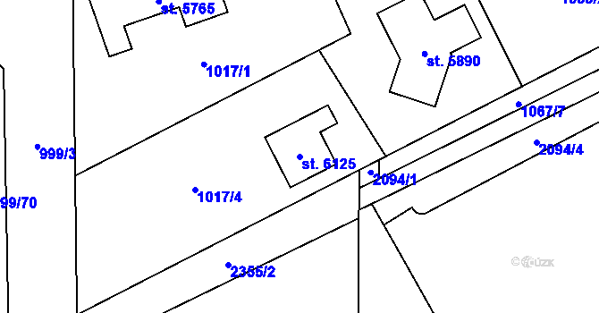 Parcela st. 6125 v KÚ Šumperk, Katastrální mapa