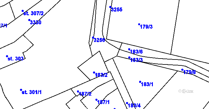 Parcela st. 183/5 v KÚ Šumperk, Katastrální mapa