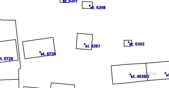 Parcela st. 6297 v KÚ Šumperk, Katastrální mapa