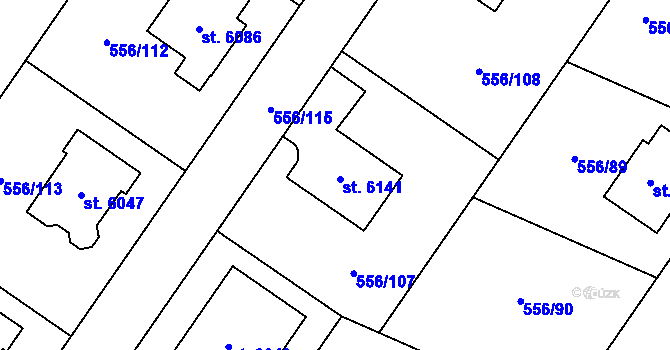 Parcela st. 6141 v KÚ Šumperk, Katastrální mapa