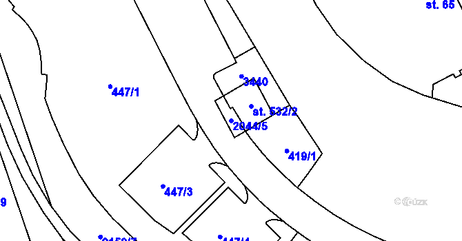 Parcela st. 2044/5 v KÚ Šumperk, Katastrální mapa
