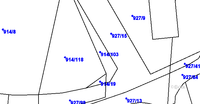 Parcela st. 914/103 v KÚ Šumperk, Katastrální mapa