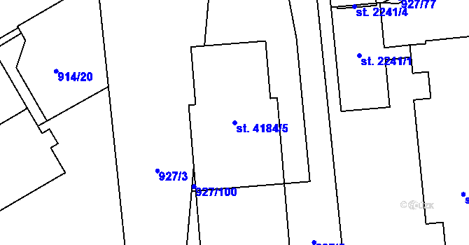 Parcela st. 4184/5 v KÚ Šumperk, Katastrální mapa