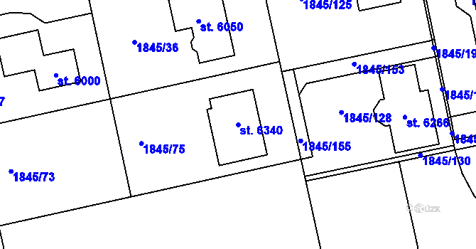 Parcela st. 6340 v KÚ Šumperk, Katastrální mapa