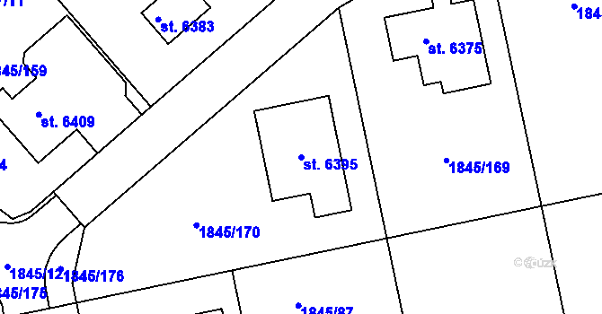 Parcela st. 6395 v KÚ Šumperk, Katastrální mapa