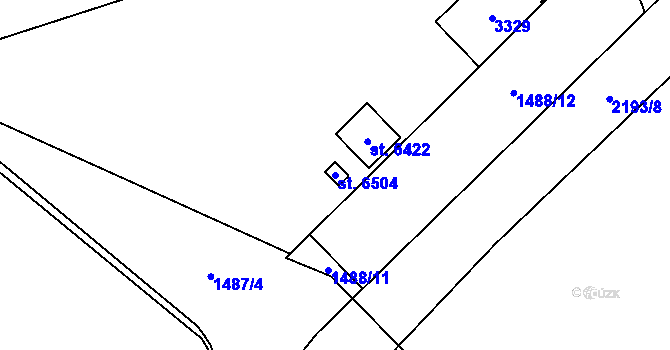 Parcela st. 6504 v KÚ Šumperk, Katastrální mapa
