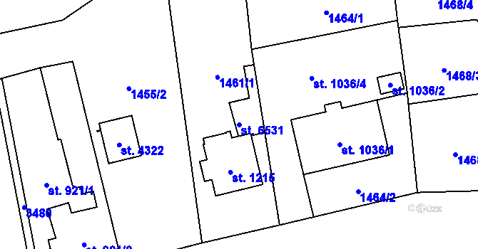 Parcela st. 6531 v KÚ Šumperk, Katastrální mapa