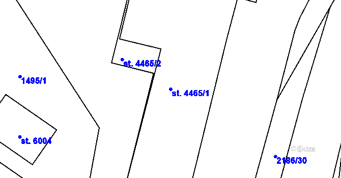Parcela st. 4465/1 v KÚ Šumperk, Katastrální mapa