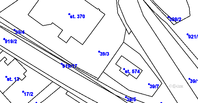Parcela st. 39/3 v KÚ Dolní Temenice, Katastrální mapa